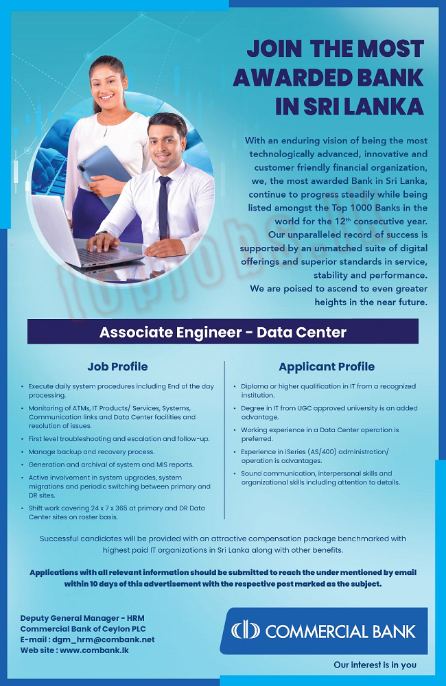 Associate Engineer- Data Center