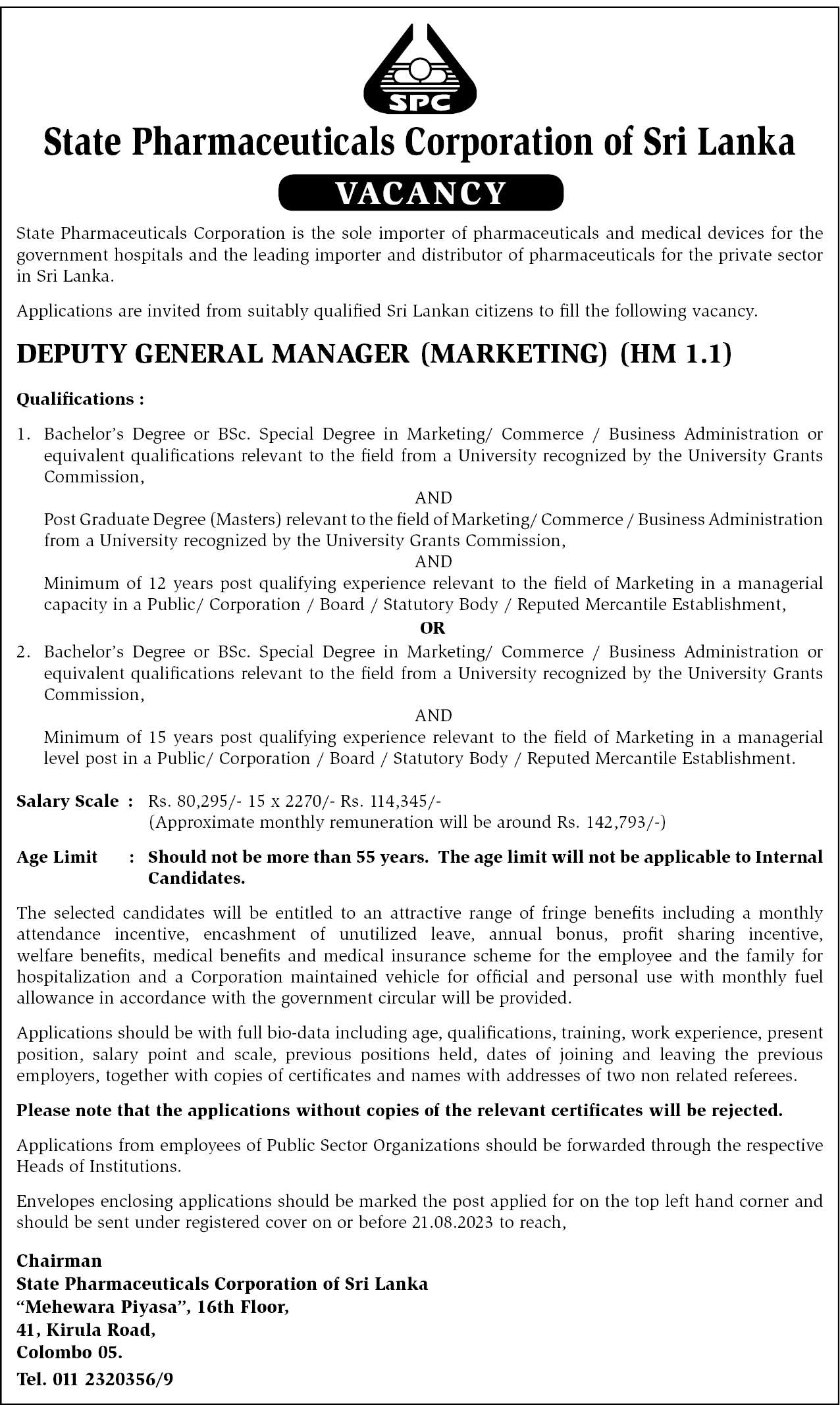 Deputy General Manager -Marketing