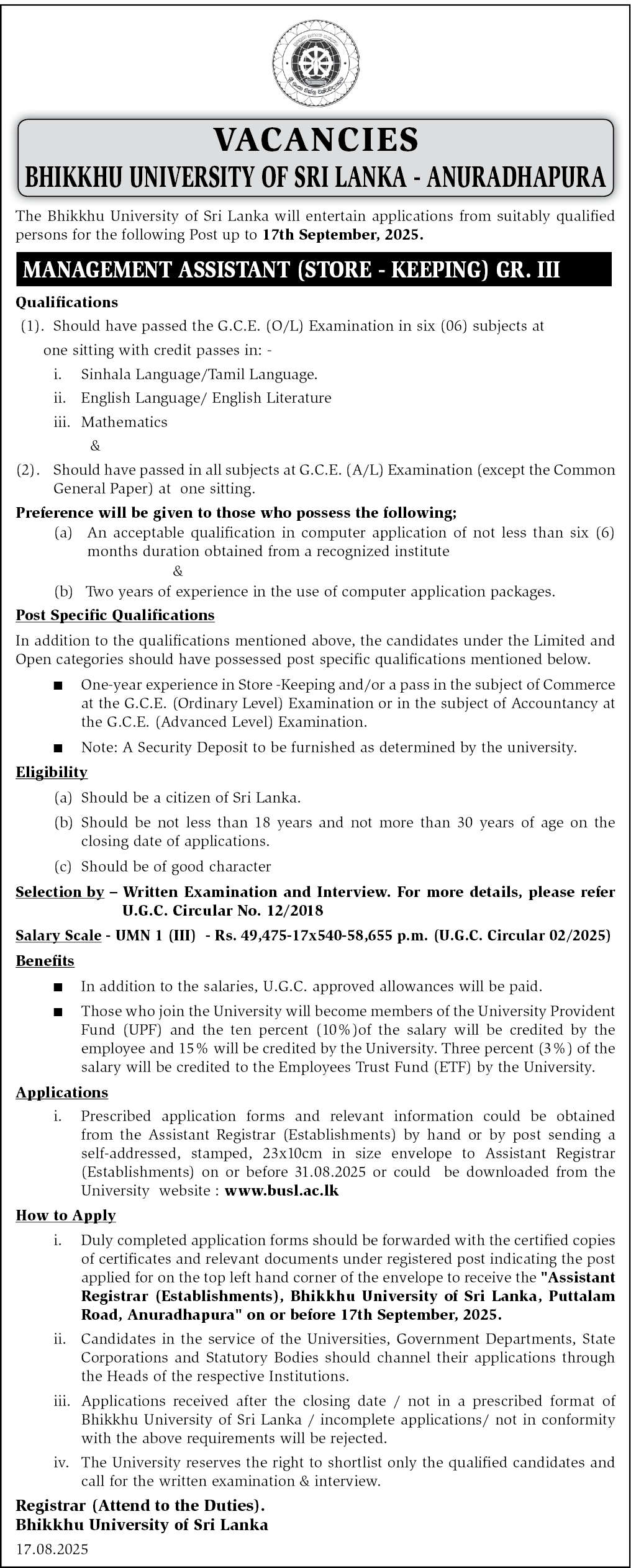 Management Assistant
